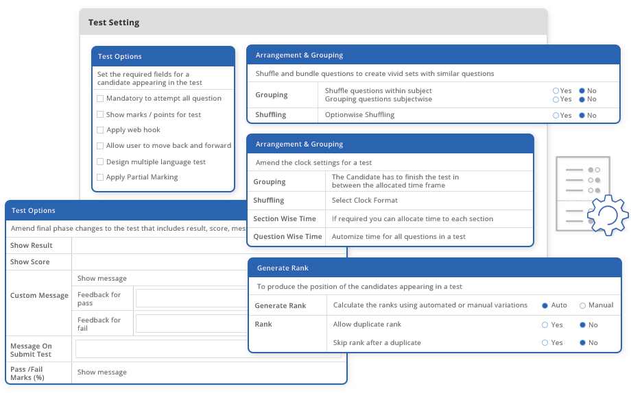 Quiz Maker with Advance Settings Feature